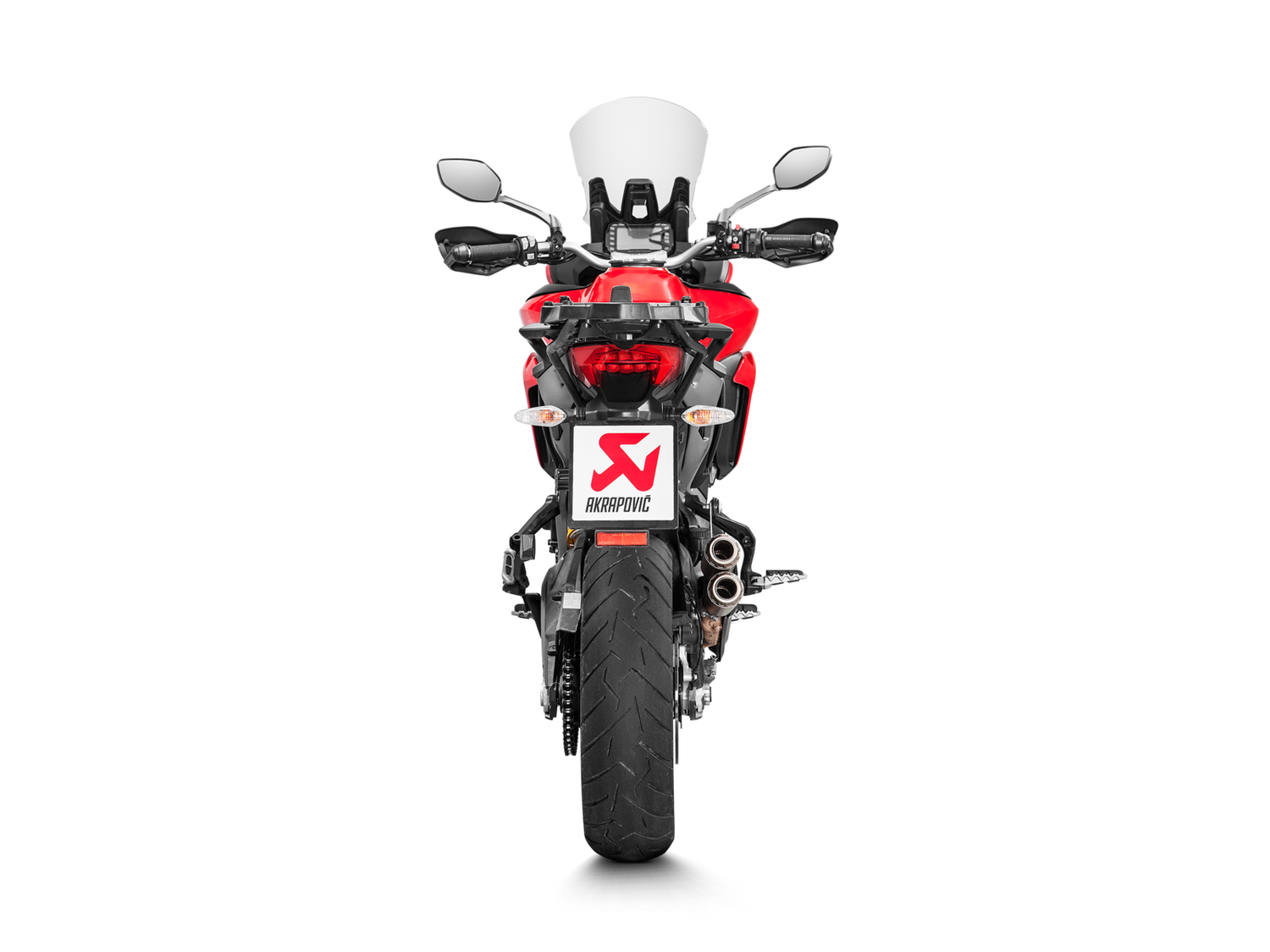Akrapovic Slip-On Line Titanium Muffler System w/Titanium End Cap & Carbon Heat Shield for Ducati Multistrada 950/950 S/V2/V2 S 17-20/1200 Enduro 17-1