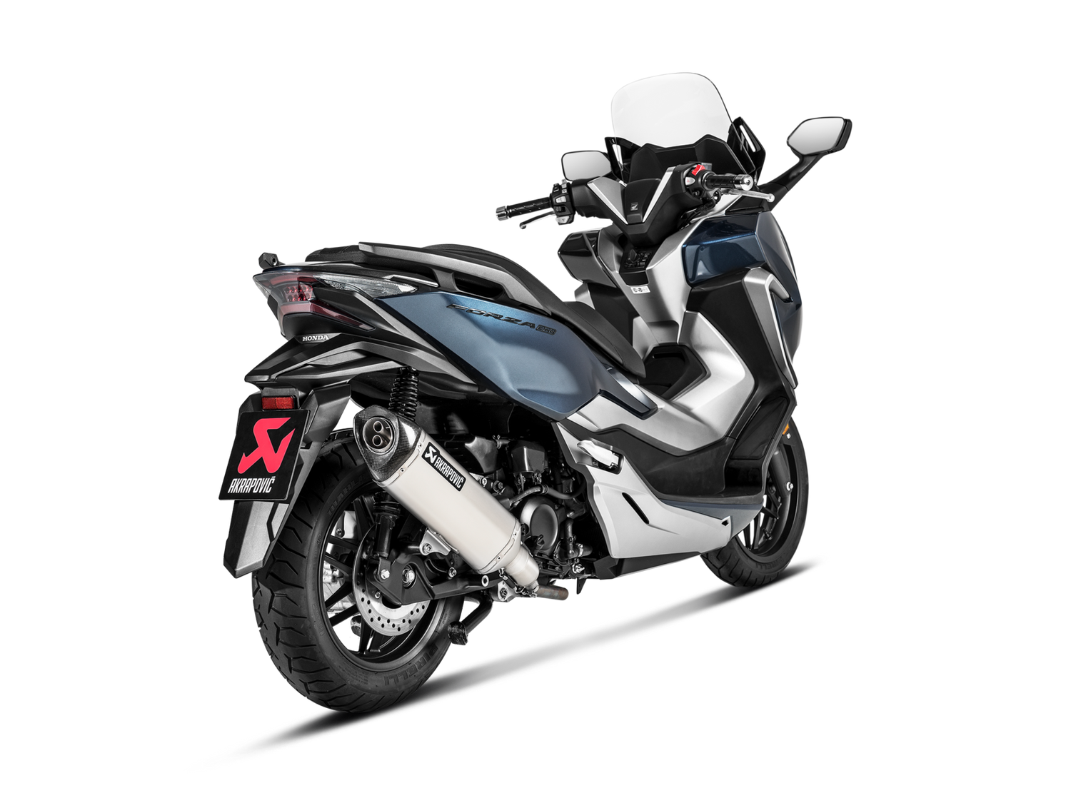 Akrapovic Slip-On Line Stainless Steel Muffler System w/Carbon End Cap for Honda Forza NSS300 18-20