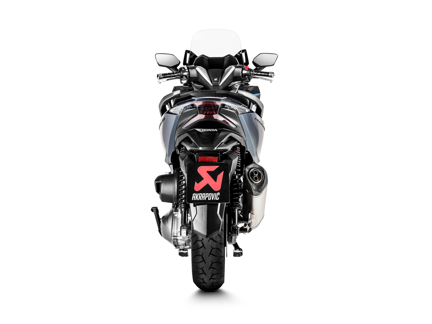 Akrapovic Slip-On Line Stainless Steel Muffler System w/Carbon End Cap for Honda Forza NSS300 18-20