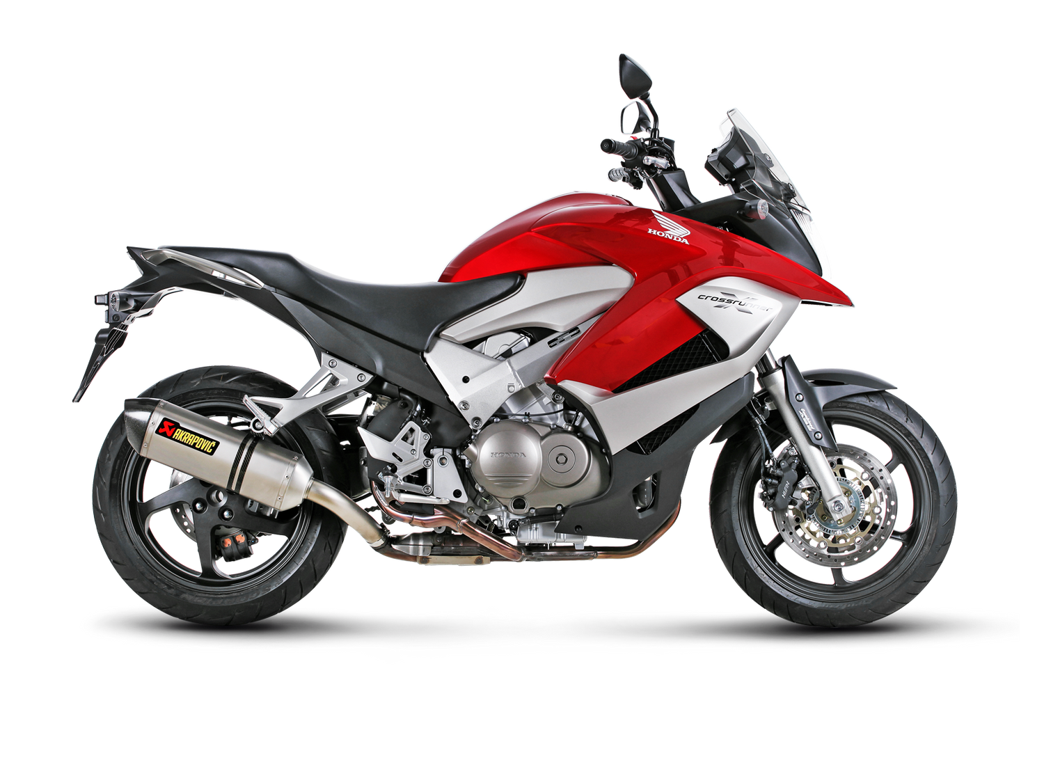Akrapovic Slip-On Line Titanium Muffler System w/Carbon End Cap for Honda VFR800X Crossrunner 11-14