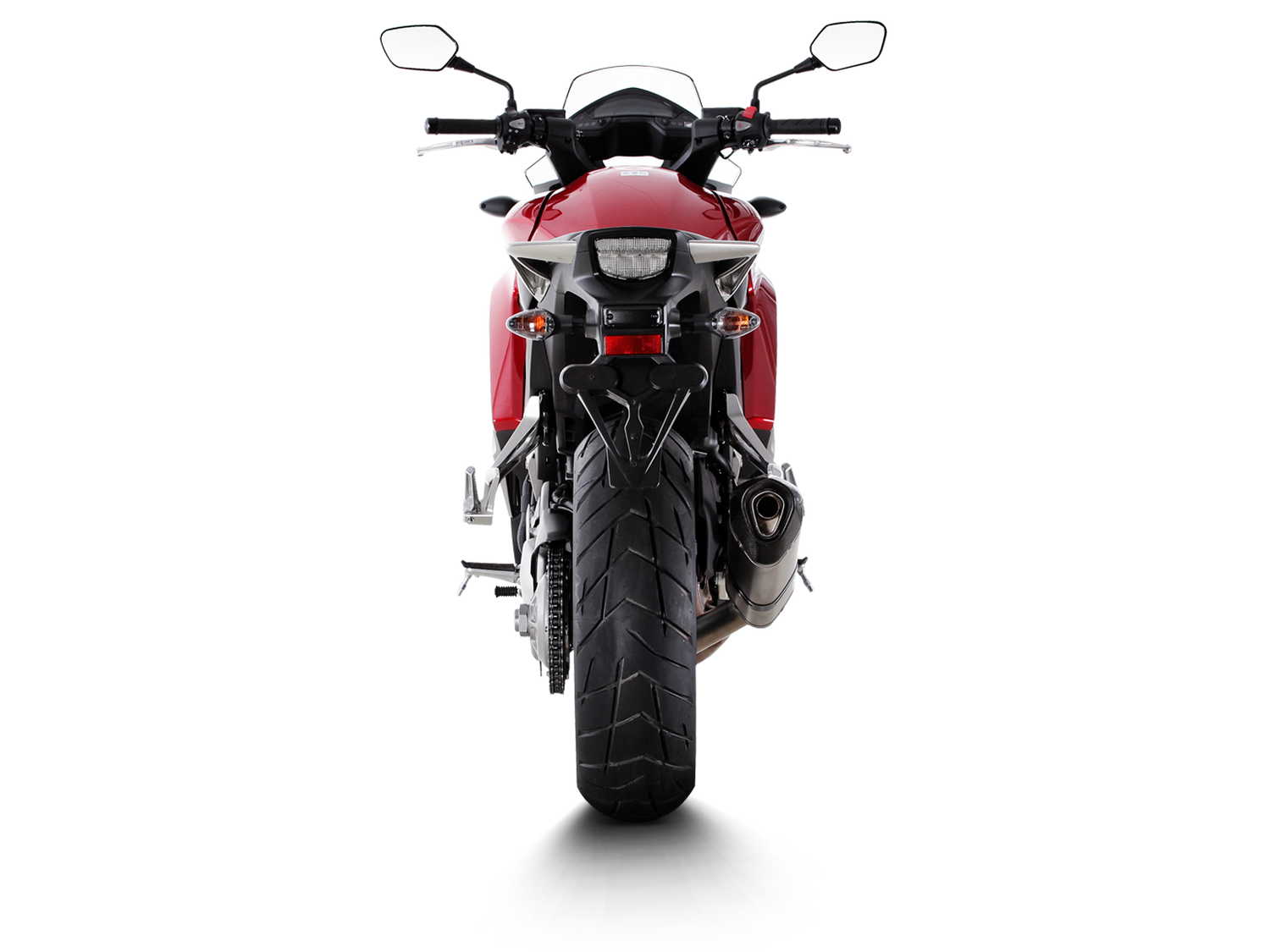 Akrapovic Slip-On Line Titanium Muffler System w/Carbon End Cap for Honda VFR800X Crossrunner 11-14