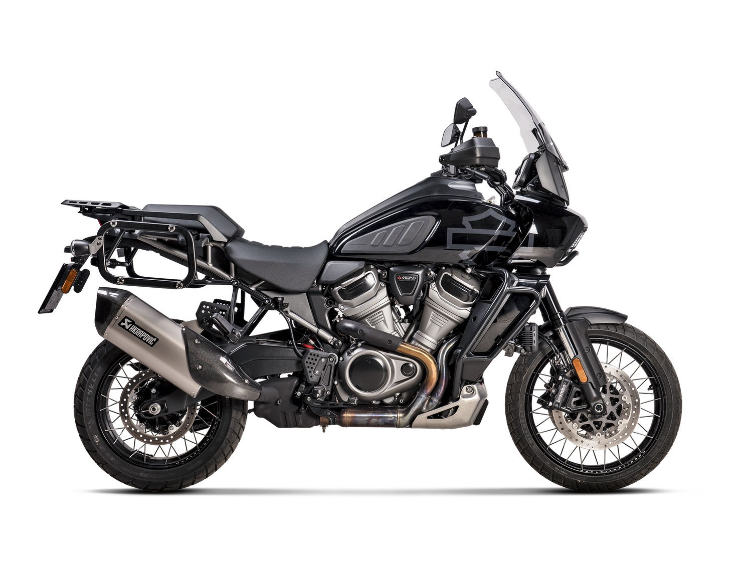 Akrapovic Slip-On Line Titanium Muffler System w/Carbon End Cap for Harley-Davidson Pan America 1250 21-Up