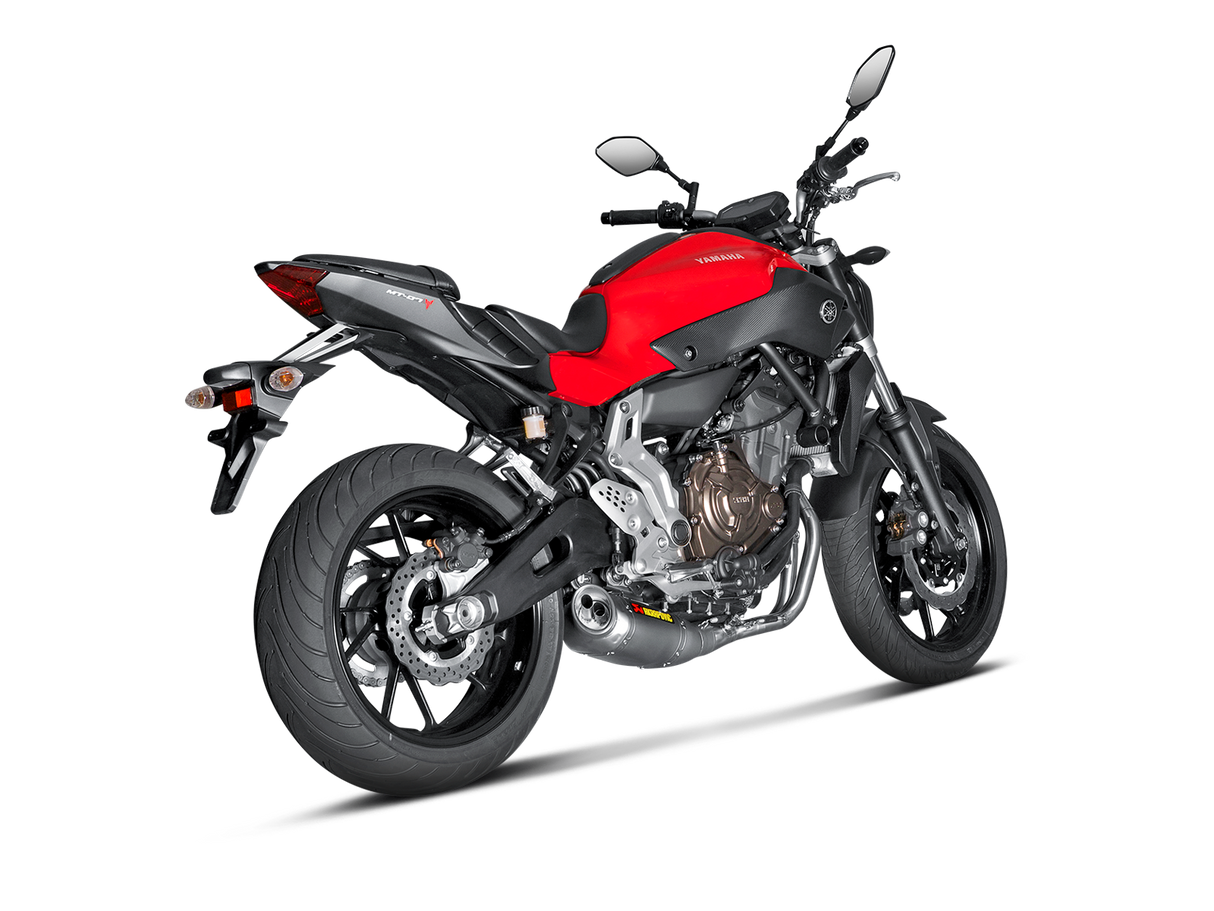 Akrapovic Racing Line Titanium Exhaust System w/Titanium End Cap for Yamaha MT-07/FZ-07 14-16