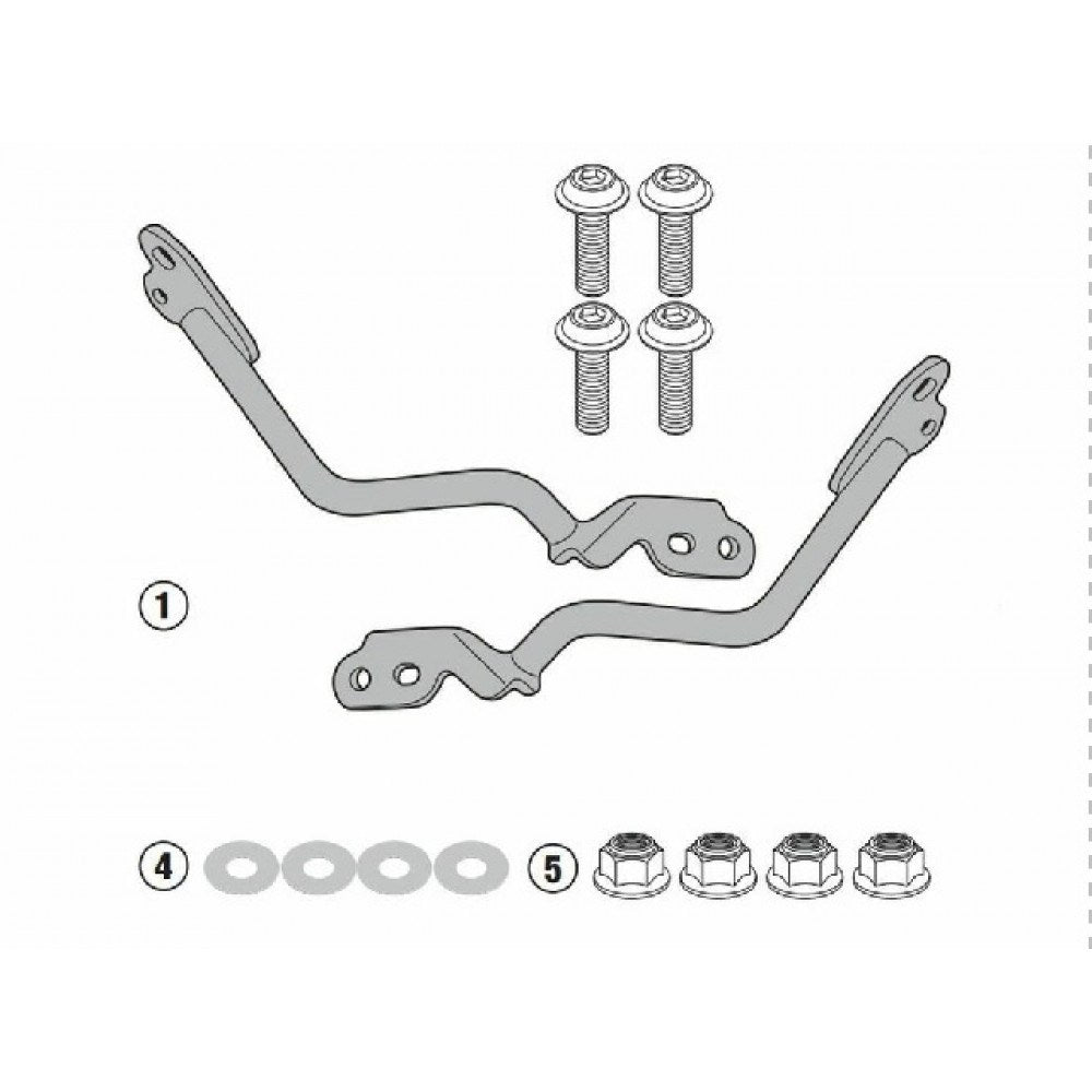 Givi AL6406A Windshield Mounting Kit for Bonneville 865 T100 05-16 w/140A & 140S Windshields