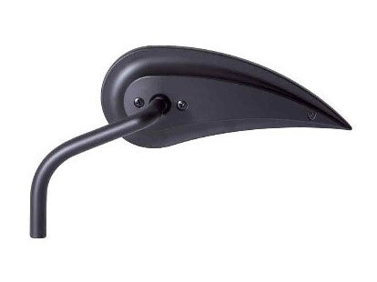 Arlen Ness AN-13-082 Rad III Teardrop Mirror w/Steel Stem Black for Left Side