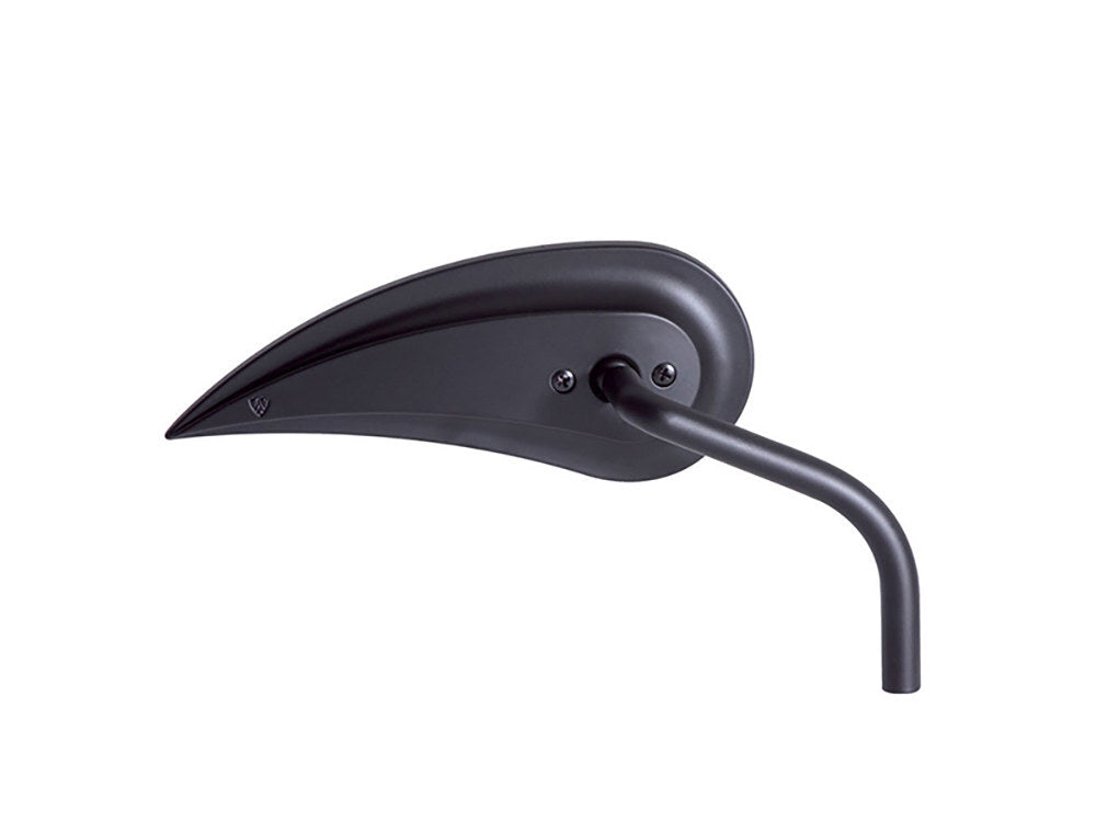 Arlen Ness AN-13-083 Rad III Teardrop Mirror w/Steel Stem Black for Right Side