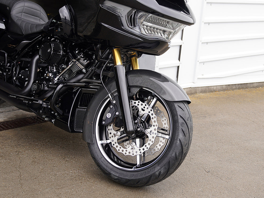 Arlen Ness AN-210-042 Carbon Fibre Radial Fat Wrap Front Fender for Harley-Davidson Touring 24-Up (including CVO w/18" x 5.5" Front Wheel)
