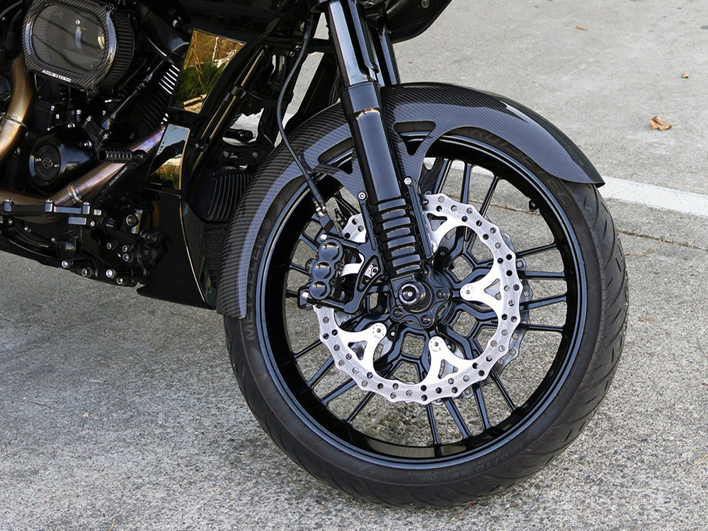 Arlen Ness AN-210-083 Carbon Wrapper Front Fender for most Harley-Davidson Touring 14-23 w/21" Front Wheel