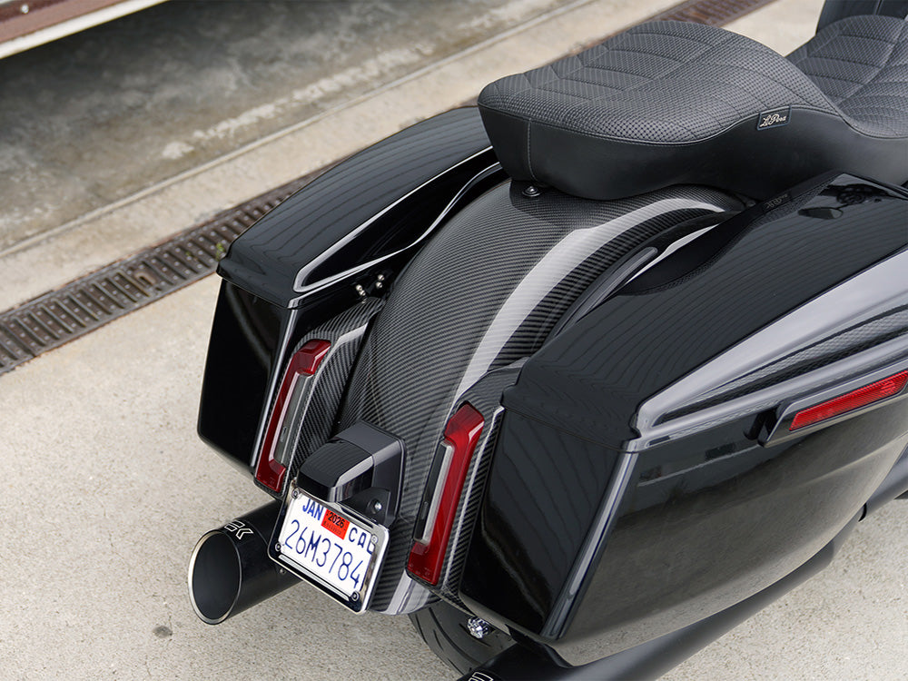 Arlen Ness AN-220-000 Carbon Rear Light Pods Gloss Finish for Harley-Davidson CVO Touring 23-Up/Street Glide/Road Glide 24-Up/Touring 25-Up