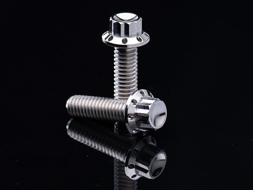 Arlen Ness AN-300-700 Titanium 12-Point Transmission Side Cover Bolt Kit Polished for Harley-Davidson Touring 24-Up/Softail 25-Up