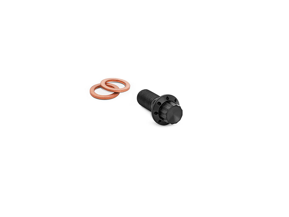 Arlen Ness AN-300-825 Titanium 12-Point 3/8" Banjo Bolt Black