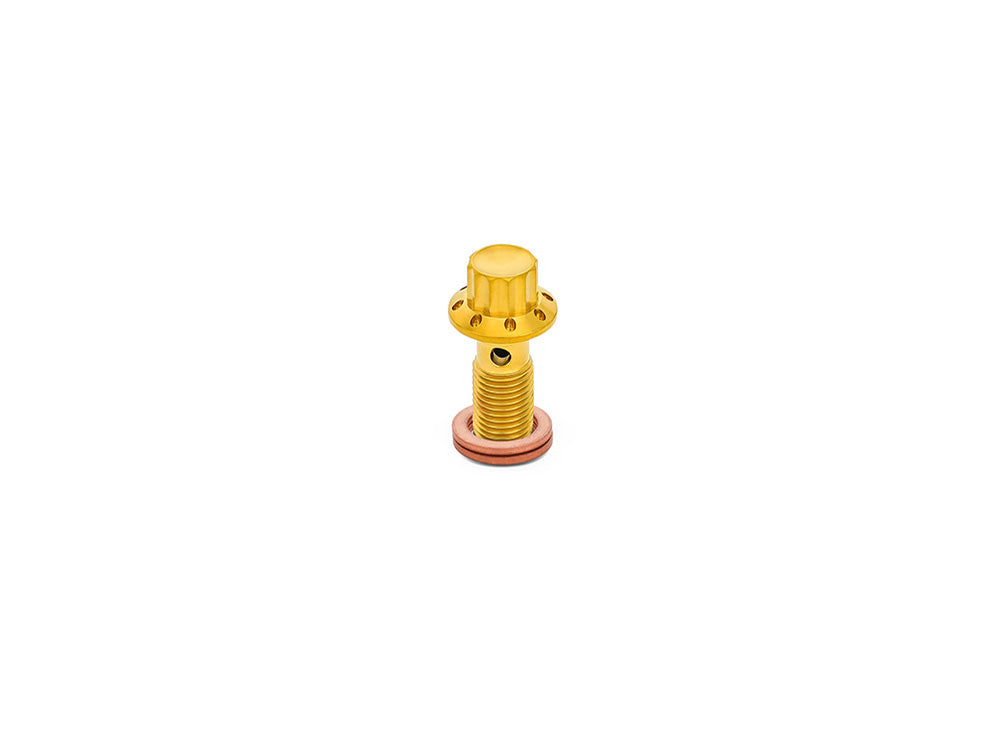 Arlen Ness AN-300-826 Titanium 12-Point 3/8" Banjo Bolt Gold