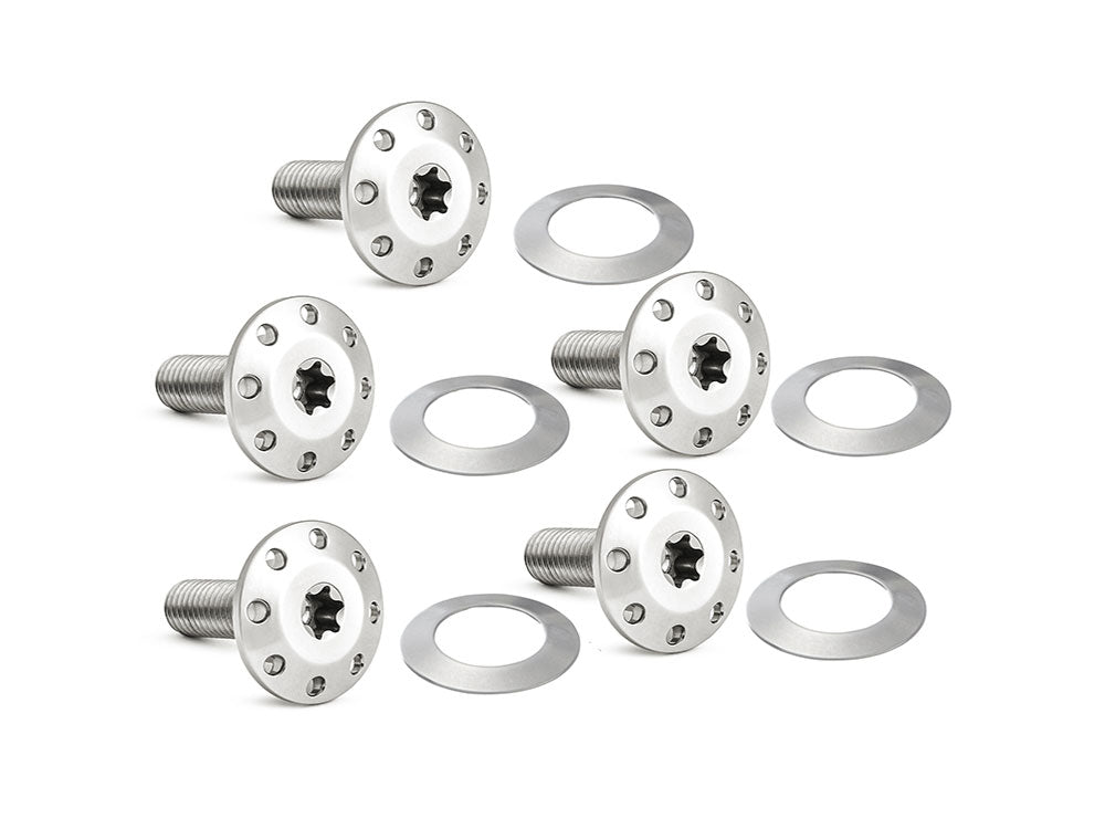 Arlen Ness AN-300-906 Titanium Holeshot Front Brake Rotor Bolts Polished for most Touring 14-24 w/Spoke Mounted Disc