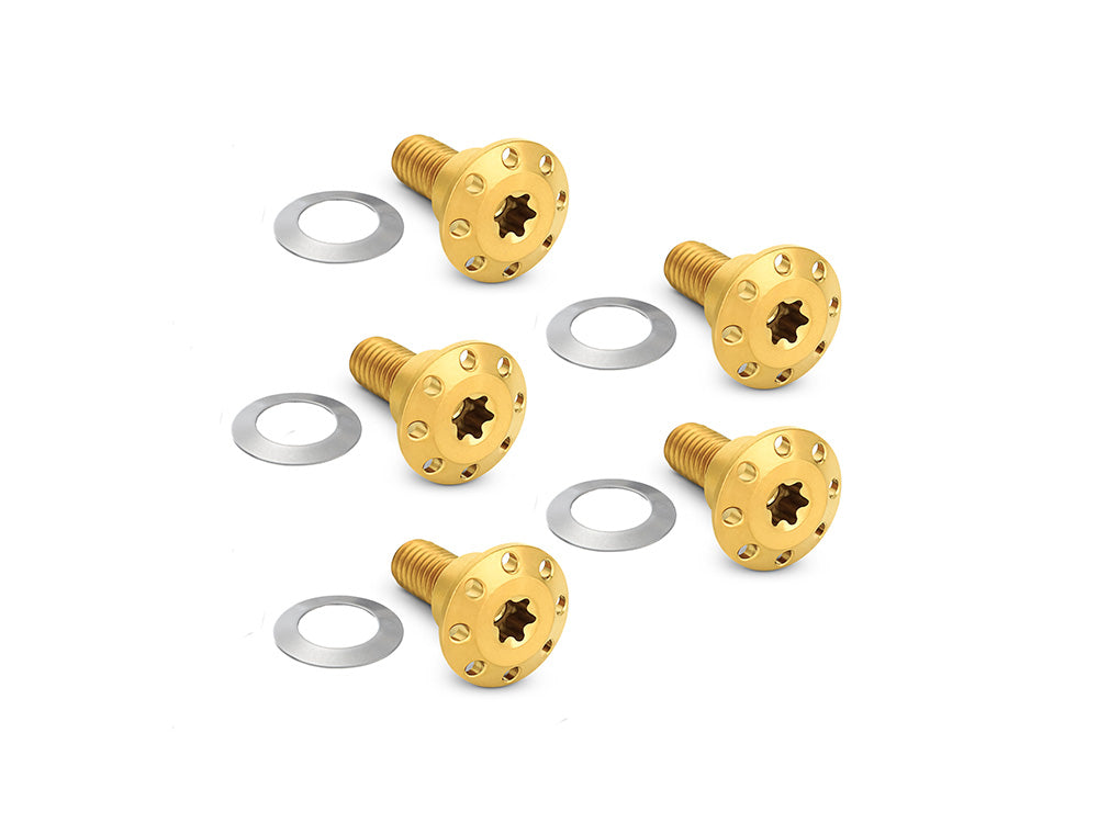 Arlen Ness AN-300-922 Titanium Front Disc Rotor Bolts Gold for Harley-Davidson Dyna 06-17/V-Rod 02-17