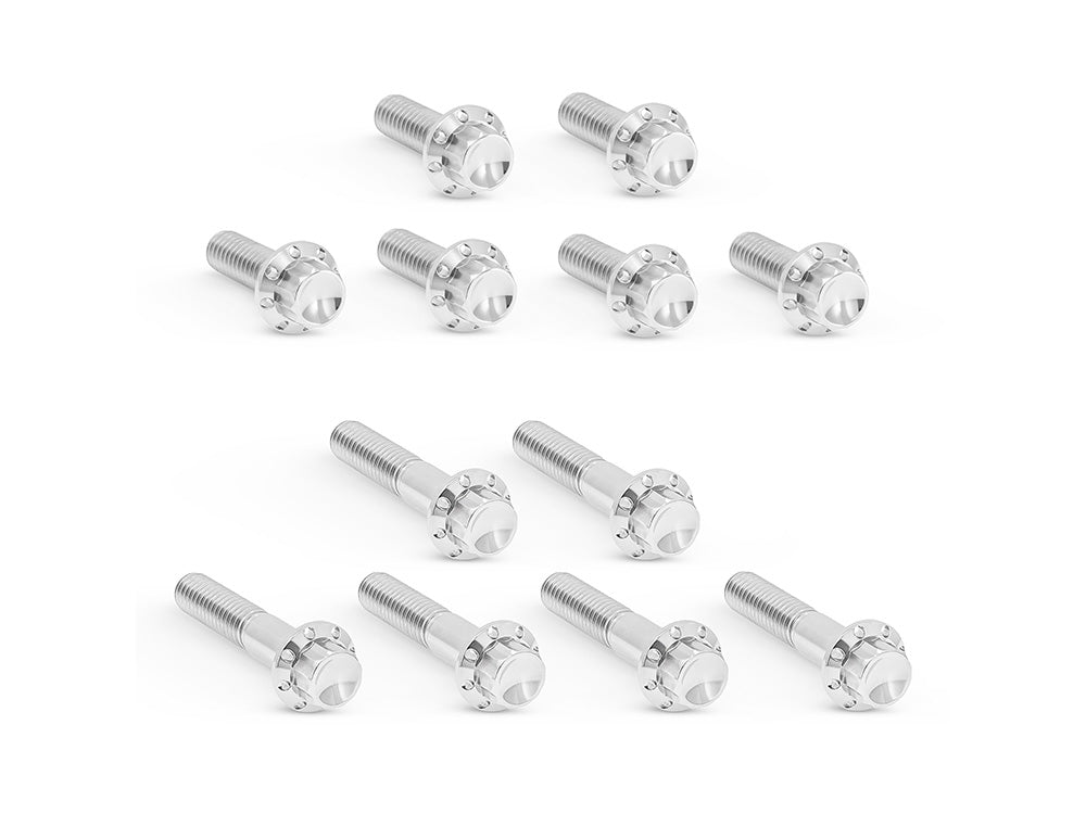 Arlen Ness AN-300-992 Titanium 12-Point Rocker Cover Bolt Kit Polished for Harley-Davidson Twin Cam 99-17 Models