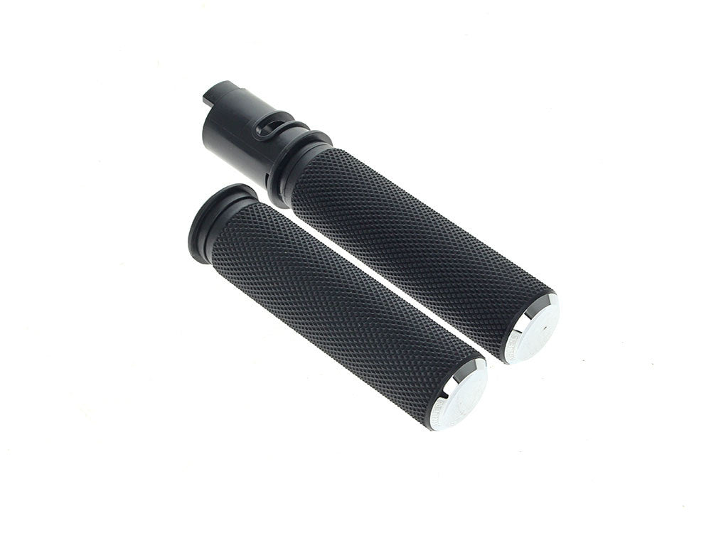 Arlen Ness AN-500-051 Knurled Fusion Handgrips Chrome for Harley-Davidson CVO Touring 23-Up/Street Glide/Road Glide 24-Up/Touring/Softail 25-Up