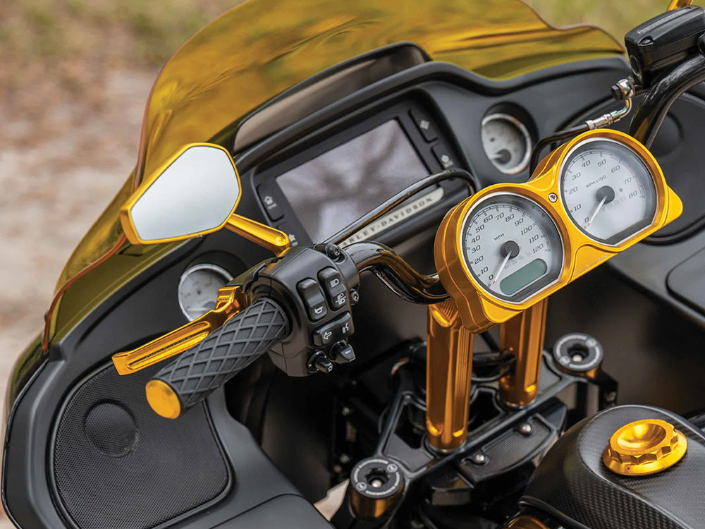 Arlen Ness AN-530-031 Method Levers Gold for most Harley-Davidson Touring 21-24 w/Cable Clutch