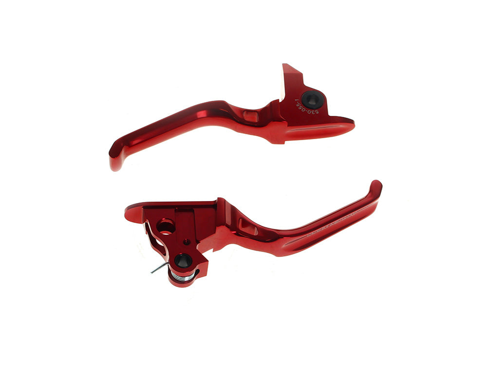 Arlen Ness AN-530-037 Method Levers Red for most Harley-Davidson Touring 21-24 w/Cable Clutch