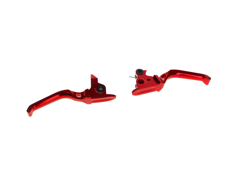 Arlen Ness AN-530-037 Method Levers Red for most Harley-Davidson Touring 21-24 w/Cable Clutch