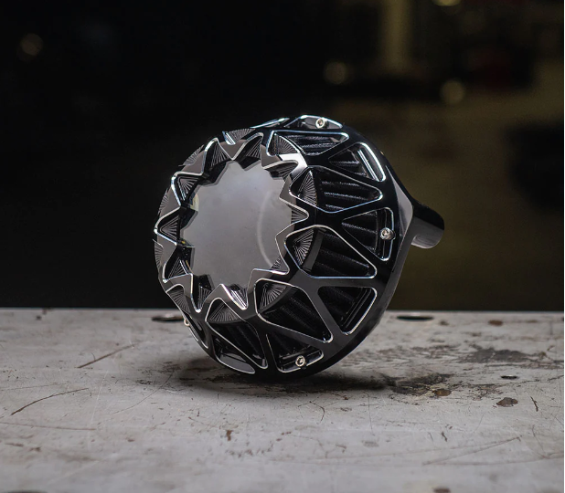 Arlen Ness AN-600-038 Crossfire Air Cleaner Kit Black Contrast Cut for Milwaukee-Eight Touring 17-Up/Softail 18-Up