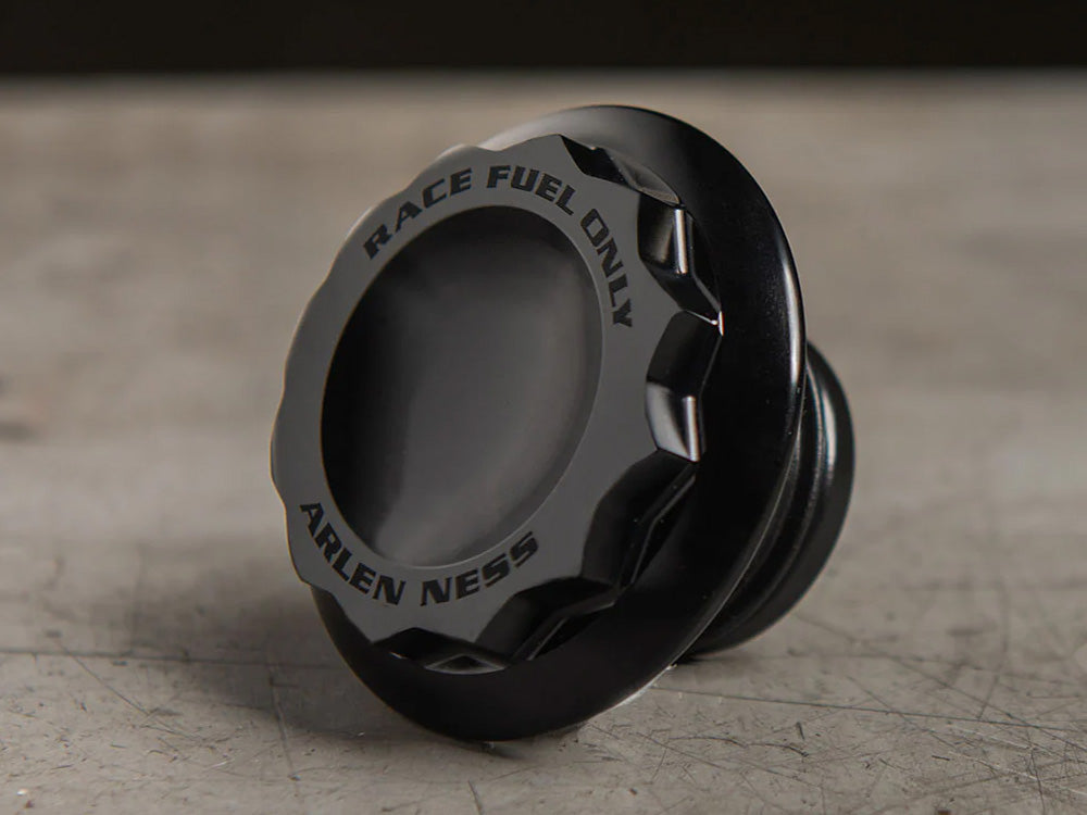 Arlen Ness AN-701-010 12 Point Right Hand Vented Screw-In Fuel Cap Black for Harley-Davidson Big Twin 96-Up/Sportster 96-21