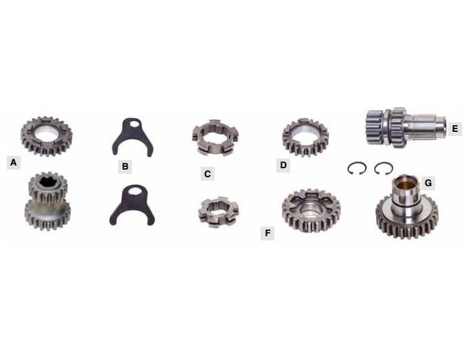 Andrews Products Inc AP-210450 2.60/1.23 Transmission Gear Kit for 4 Speed Harley-Davidson Big Twin 36-76