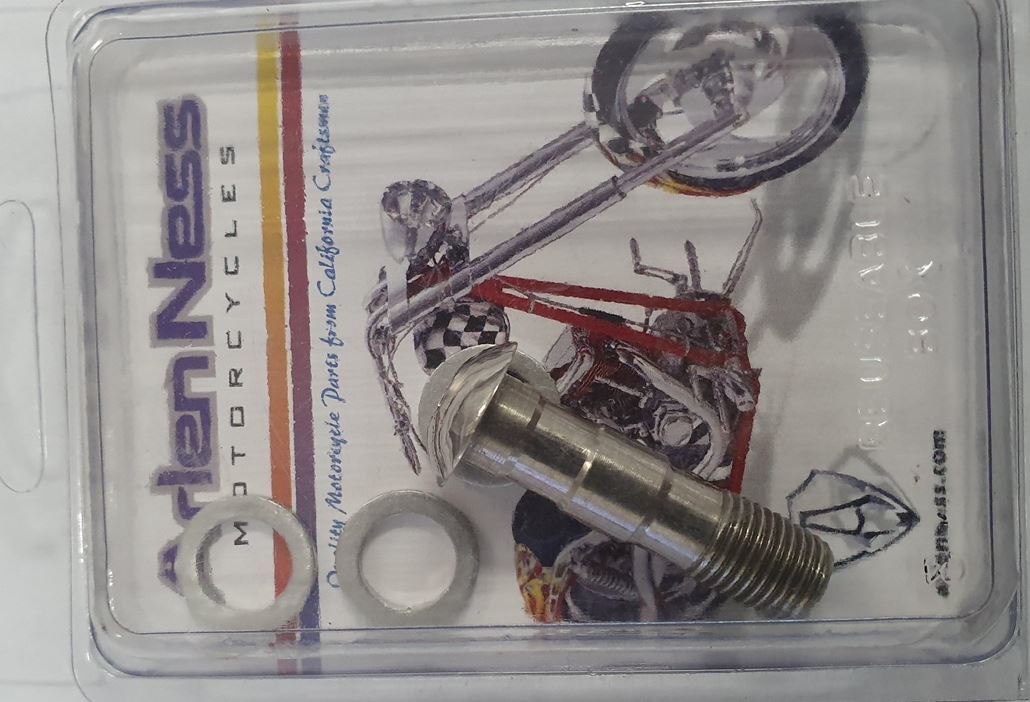 Arlen Ness 11-760 3/8"-24 Dual Brake Banjo Bolt Button Head Style