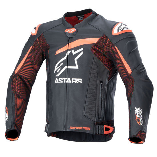Alpinestars GP Plus R V4 Rideknit Leather Black/Fluro Red/White Jacket