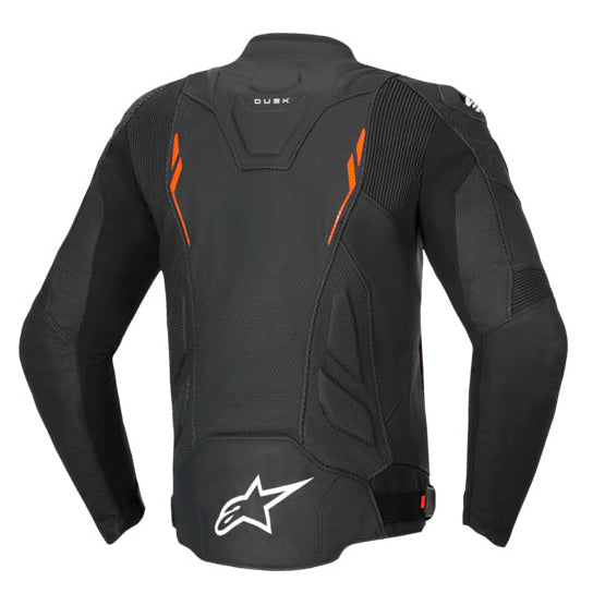 Alpinestars Dusk Airflow Leather Black/Fluro Red Jacket