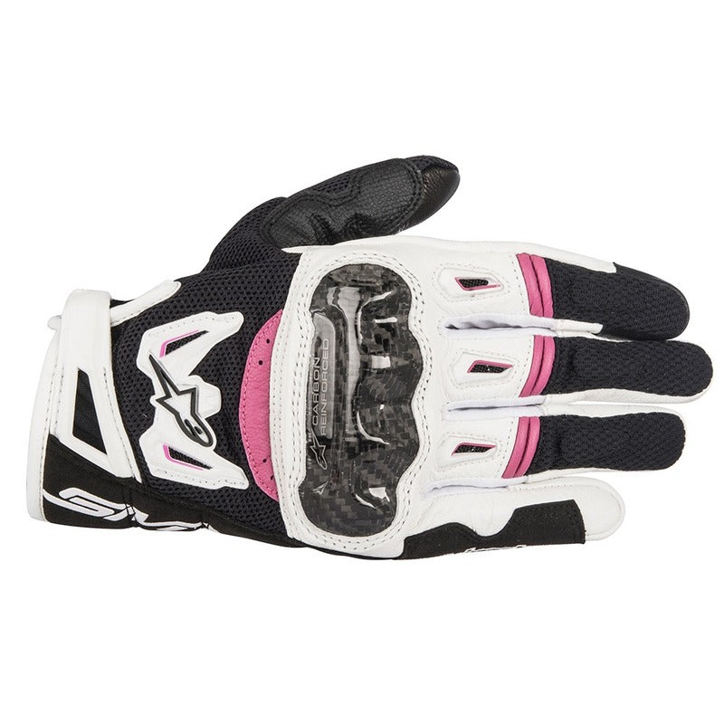 Alpinestars Stella SMX-2 Air Carbon V2 Black/White/Fuchsia Womens Gloves