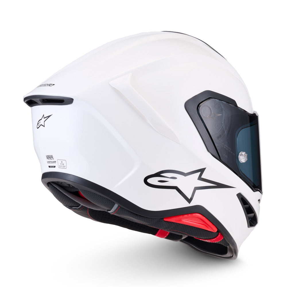 Alpinestars S-R7 Solid Gloss White Helmet