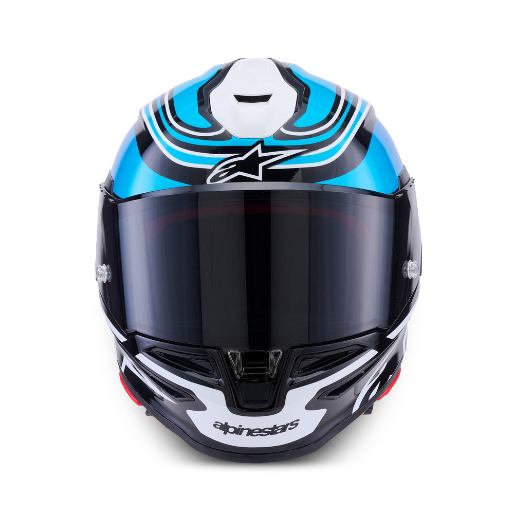 Alpinestars S-R7 Zeal Gloss Black/Blue/Fluro Pink/White Helmet
