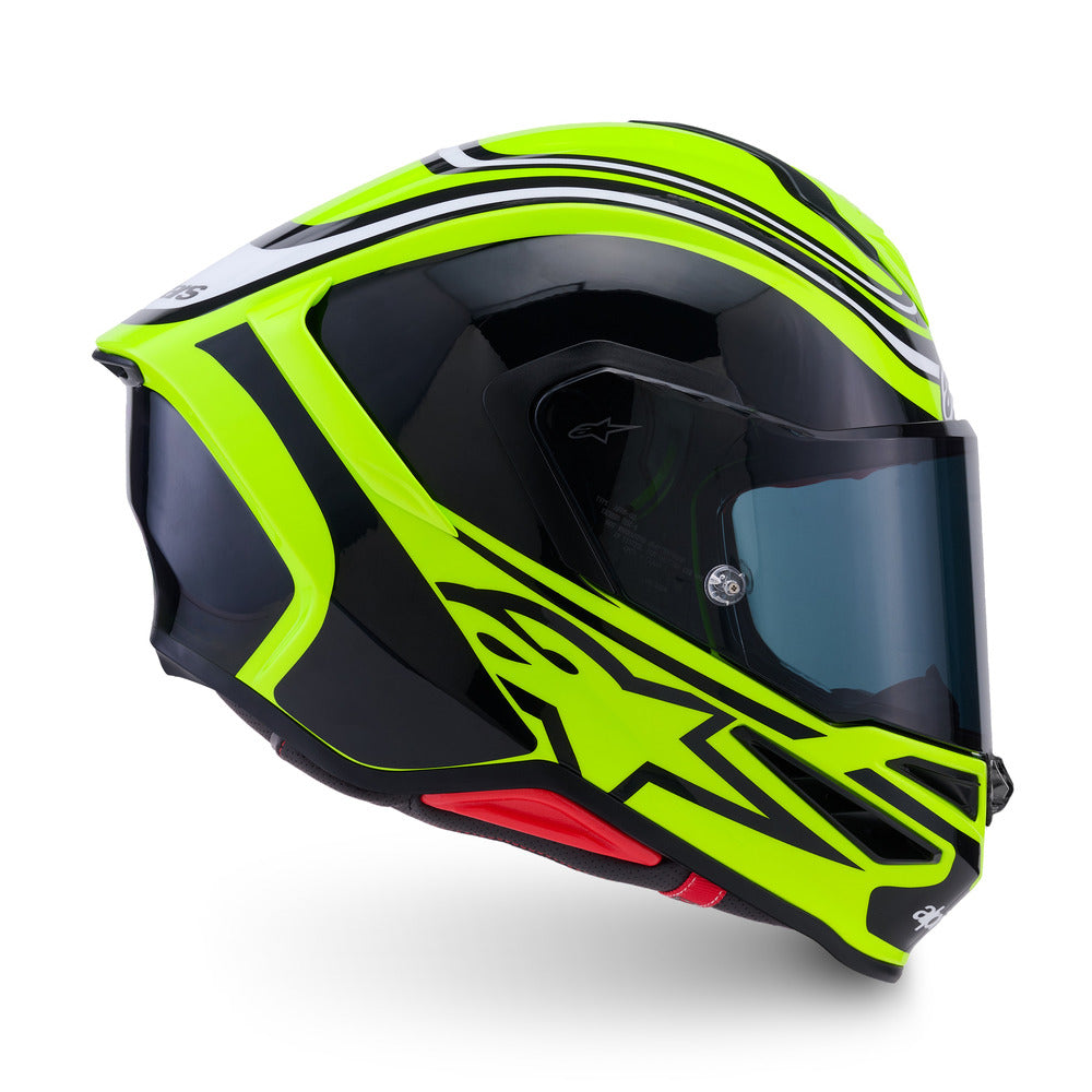 Alpinestars S-R7 Zeal Gloss Fluro Yellow/Black/White Helmet
