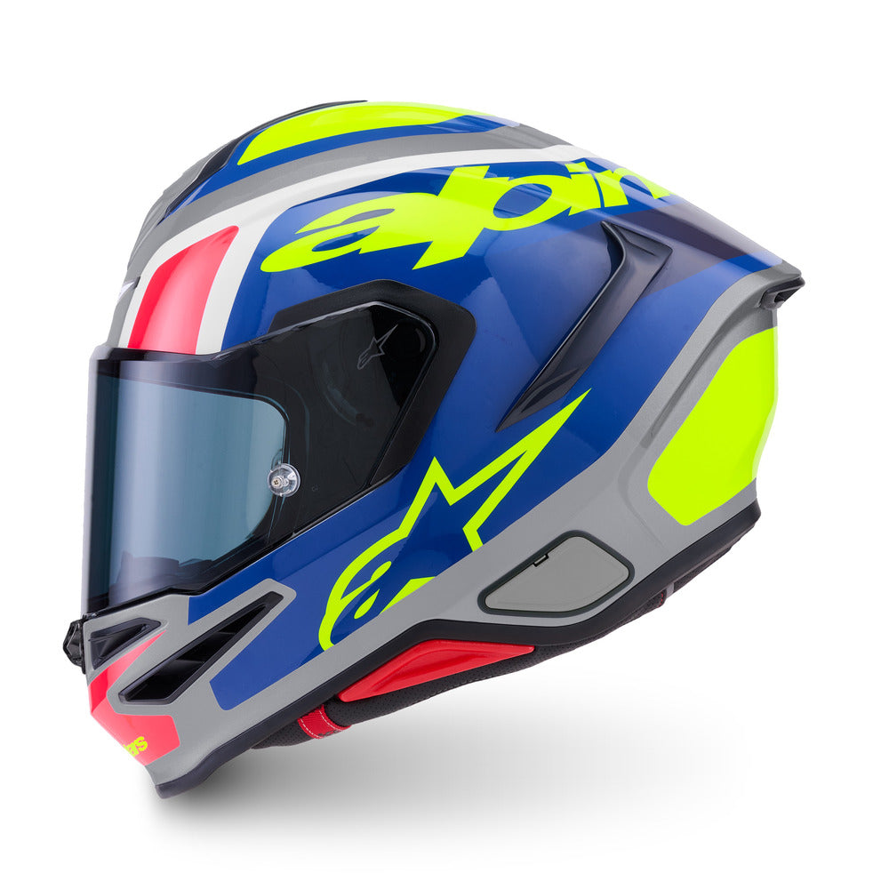 Alpinestars S-R7 Lumen Gloss Silver/Black/Pink/Fluro Yellow Helmet