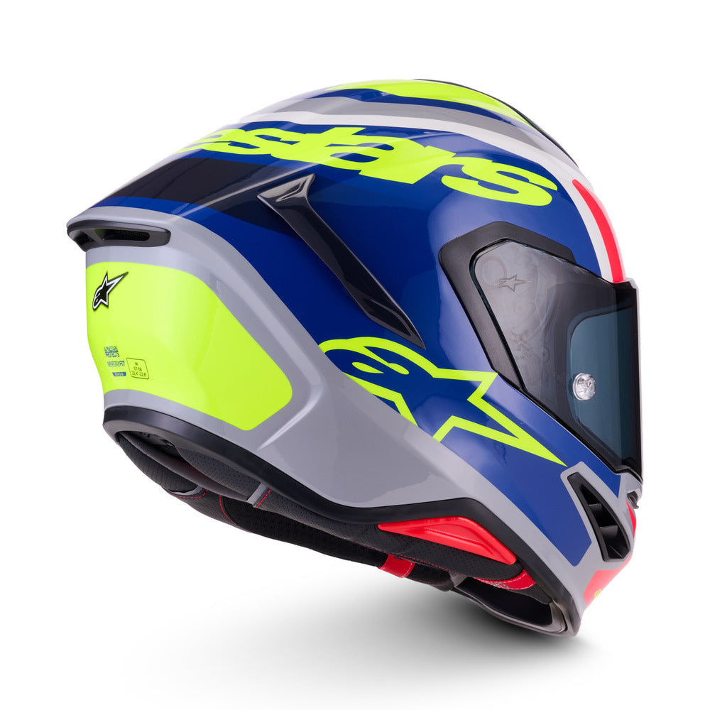 Alpinestars S-R7 Lumen Gloss Silver/Black/Pink/Fluro Yellow Helmet