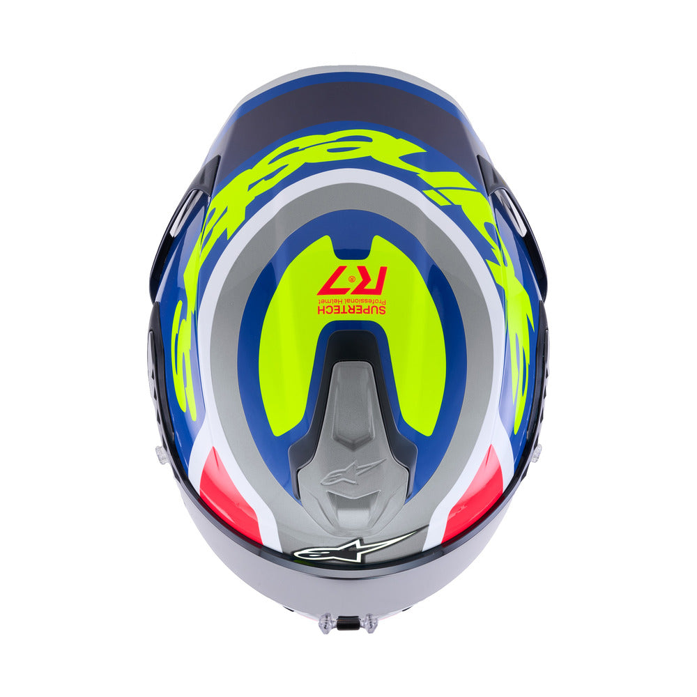 Alpinestars S-R7 Lumen Gloss Silver/Black/Pink/Fluro Yellow Helmet