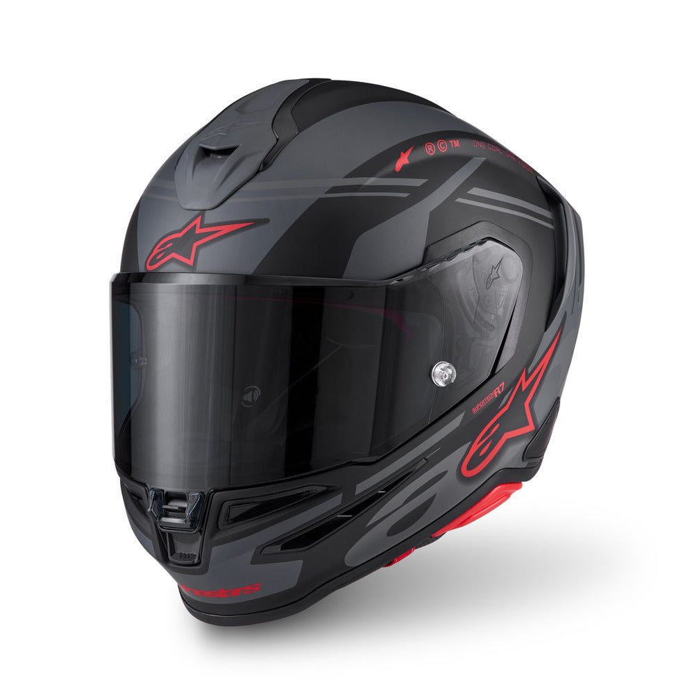 Alpinestars S-R7 A-Core Matte Black/Grey/Red Helmet