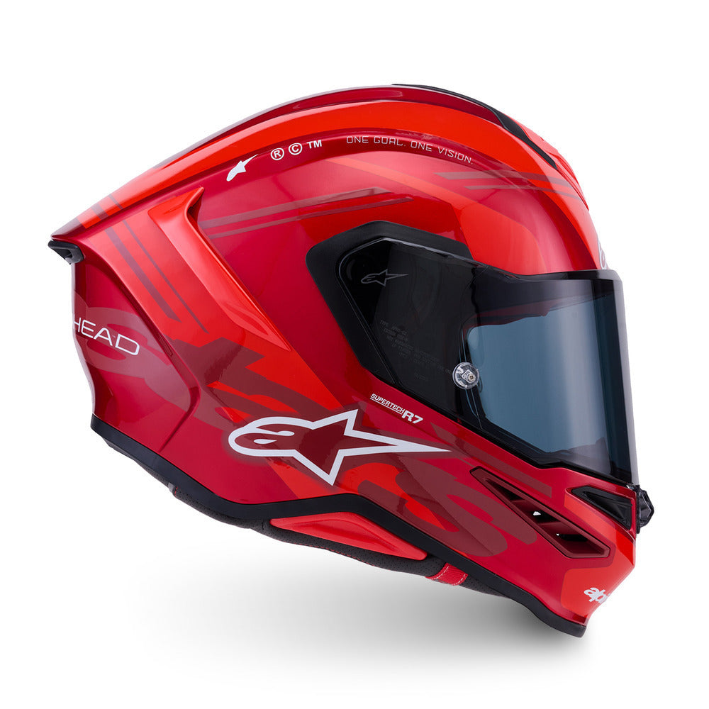 Alpinestars S-R7 A-Core Gloss Red/White Helmet