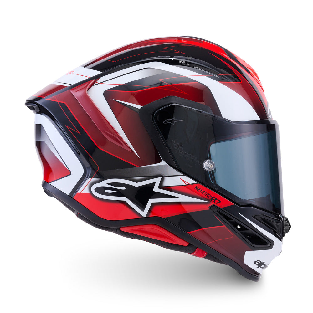 Alpinestars S-R7 Kinetis Gloss Black/White/Red Helmet