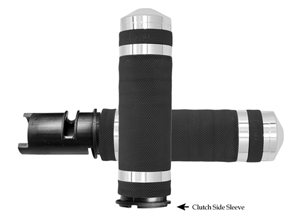 Avon Performance Grips AVG-AIR-99-F24 Air Cushion Super Sport Handgrips Chrome for Harley-Davidson CVO Touring 23-Up/Street Glide/Road Glide 24-Up/Touring/Softail 25-Up