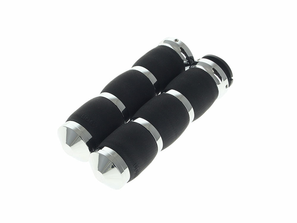 Avon Performance Grips AVG-IN-TO-AIR-90-CH Air Cushion Handgrips Chrome for Indian Touring 18-Up