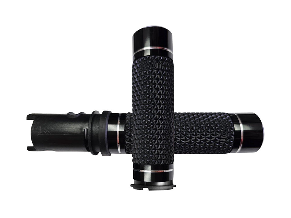 Avon Performance Grips AVG-K25-ANO-F24 K25 Handgrips Black for Harley-Davidson CVO Touring 23-Up/Street Glide/Road Glide 24-Up/Touring/Softail 25-Up