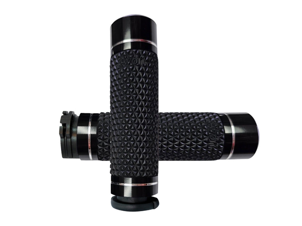 Avon Performance Grips AVG-K25-ANO K25 Handgrips Black for Harley-Davidson w/Throttle Cable