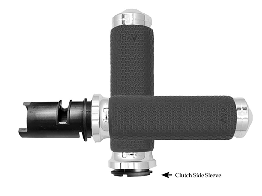 Avon Performance Grips AVG-MF-63A-CH-F24 Medium Memory Foam Handgrips Chrome for Harley-Davidson CVO Touring 23-Up/Street Glide/Road Glide 24-Up/Touring/Softail 25-Up