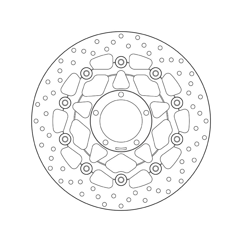 Brembo Serie Oro Floating Front Brake Disc for Ducati Hypermotard 796/Hypermotard 1100/EVO/EVO SP/S