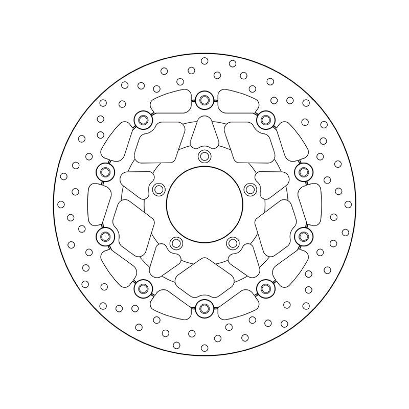 Brembo Serie Oro Floating Front Brake Disc for MV Agusta F4 1000/R/RR/1090 Brutale/Corsa/R/RR