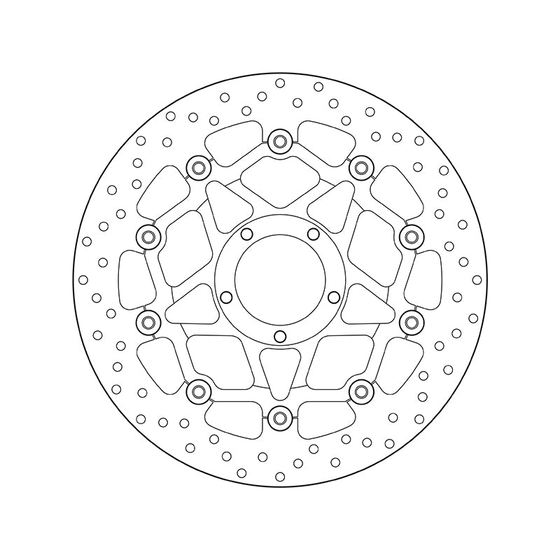 Brembo Serie Oro Floating Front Brake Disc for Ducati 1200 Monster 14-21/1158 MultiStrada 21-23/1200 MultiStrada 15-21 Models