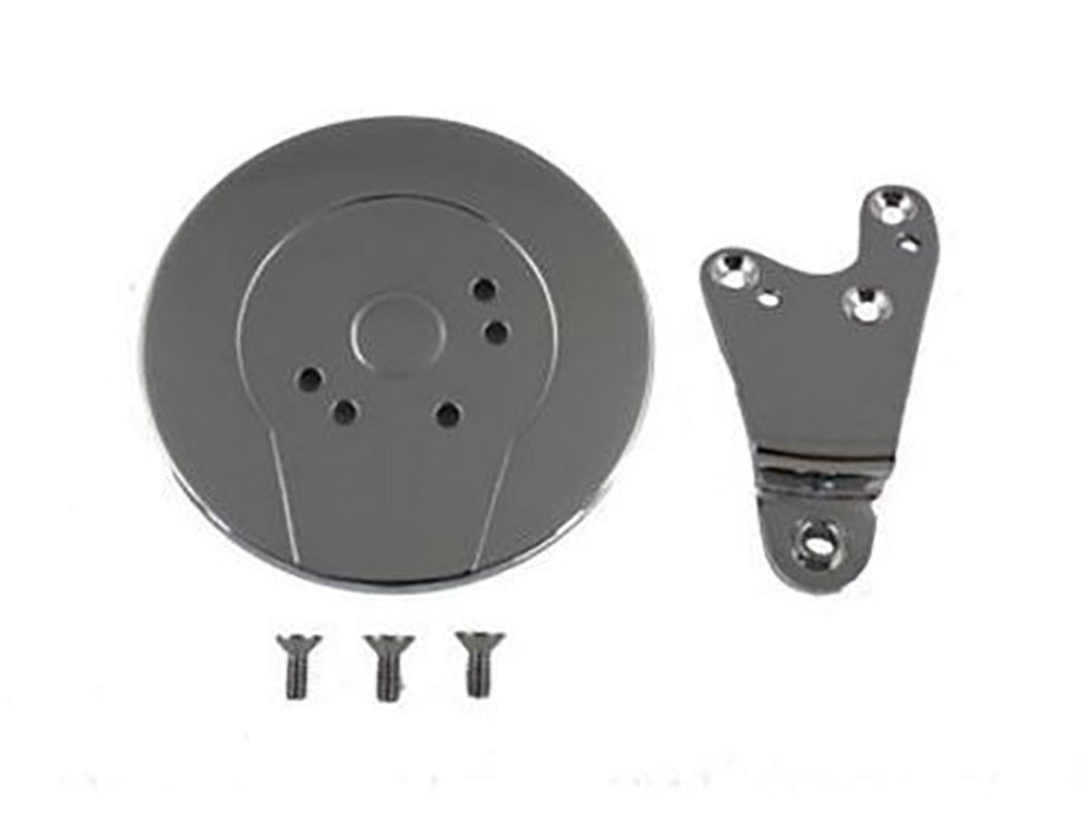 RSS BAI-07-0394A-6 Dust Shield & Shift Lever Kit Chrome for FLH 52-Early 79 w/4 Speed Ratchet Lid Transmission