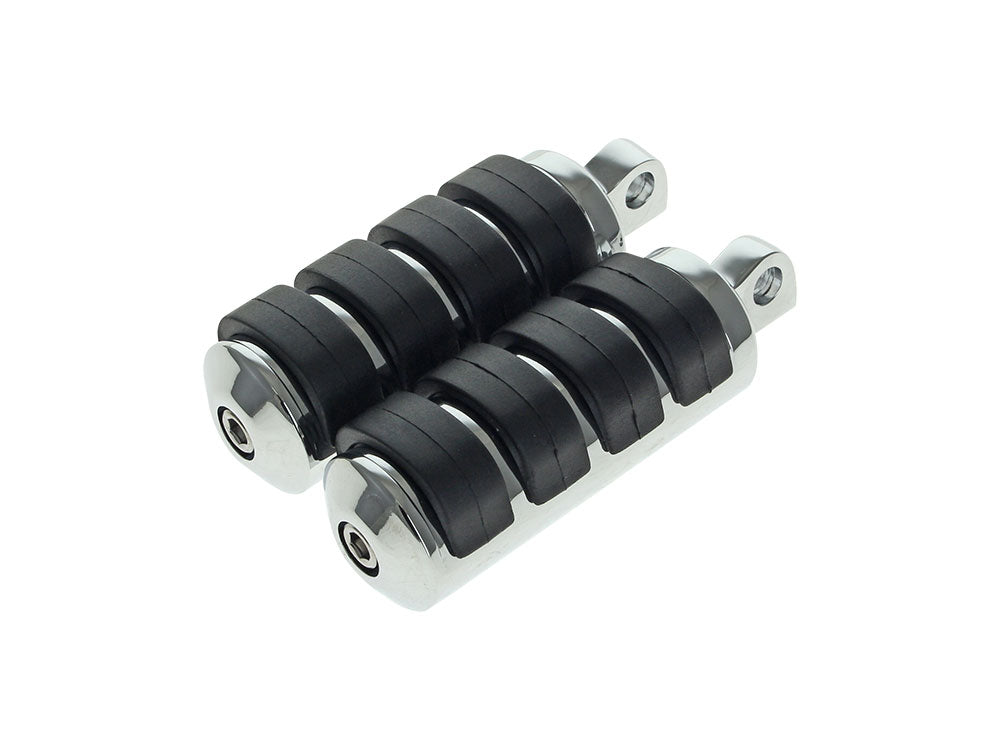 RSS BAI-17-0312I Comfort Iso Style Large Footpegs w/Male Mounts Chrome