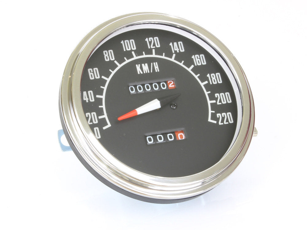 RSS BAI-21-0806A 5" KPH 1968-84 Style Speedometer for Fat Bob Dash